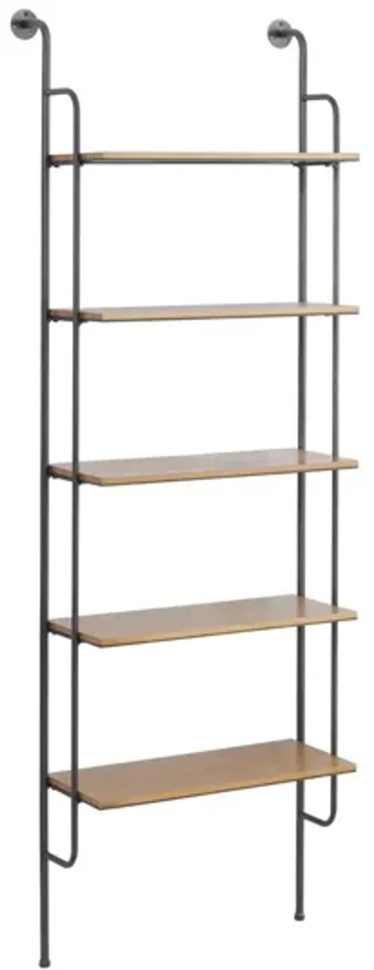 Metal and Wood Wall Shelf 23"W x 71"H