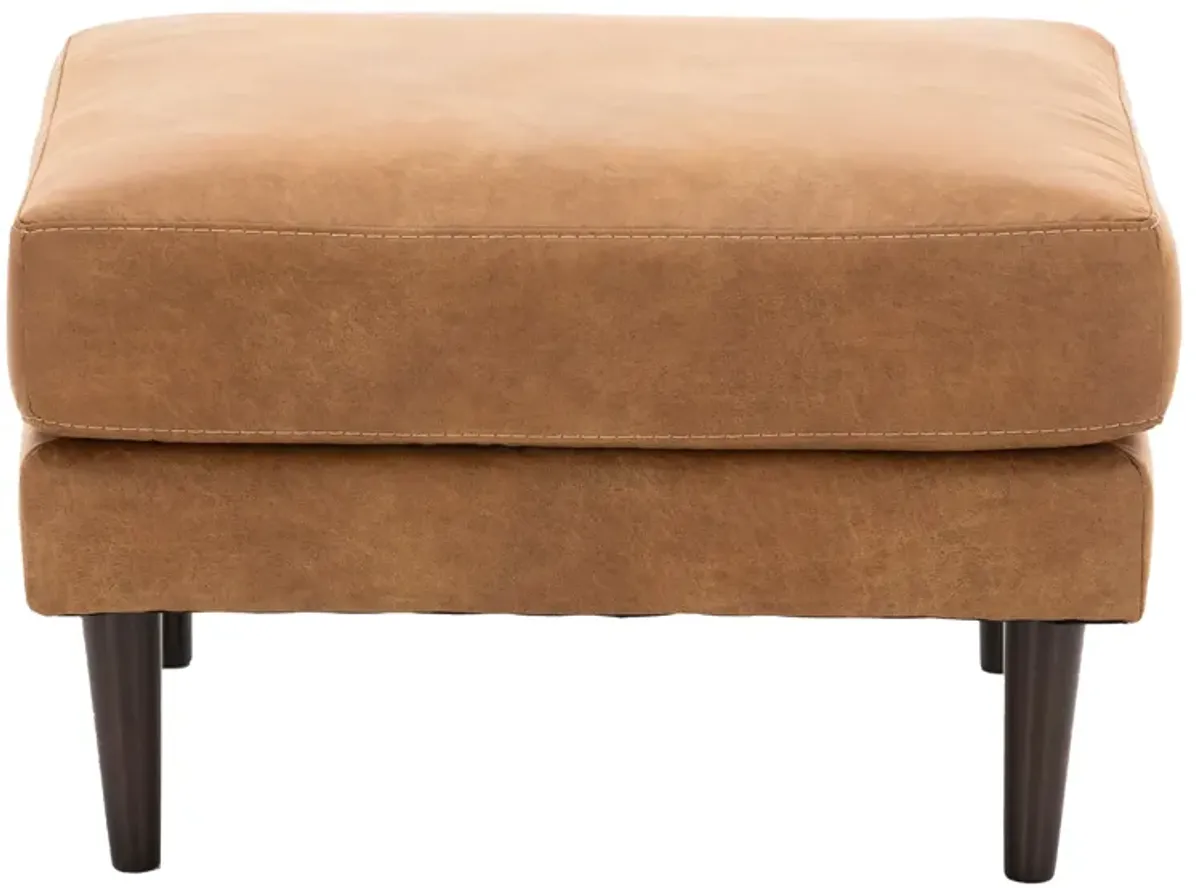 Jade Ottoman in Caramel