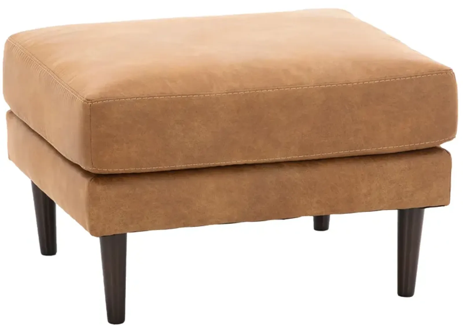 Jade Ottoman in Caramel