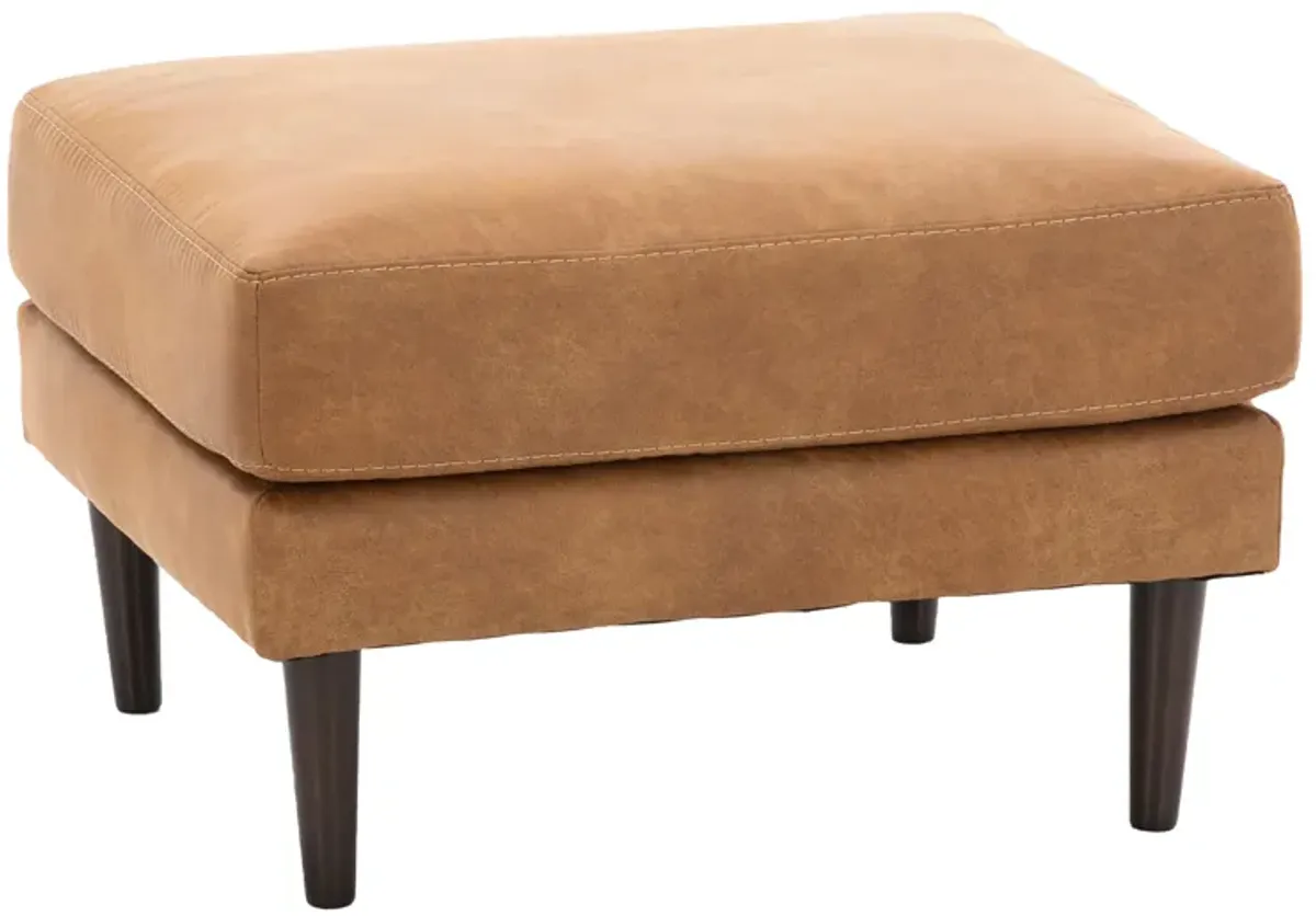 Jade Ottoman in Caramel