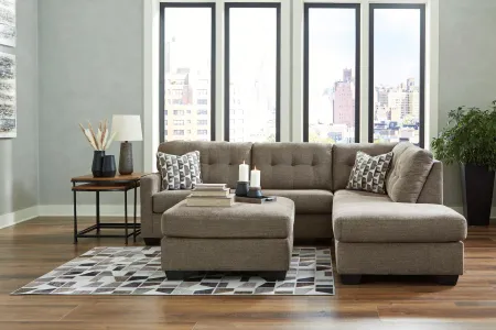 Honey 2-Pc. Sectional in Chocolate