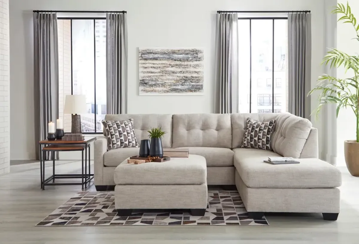 Honey 2-Pc. Sectional in Pebble