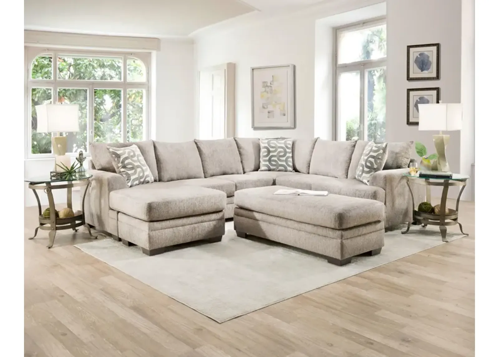 Delta 2-Pc. Sectional in Cream