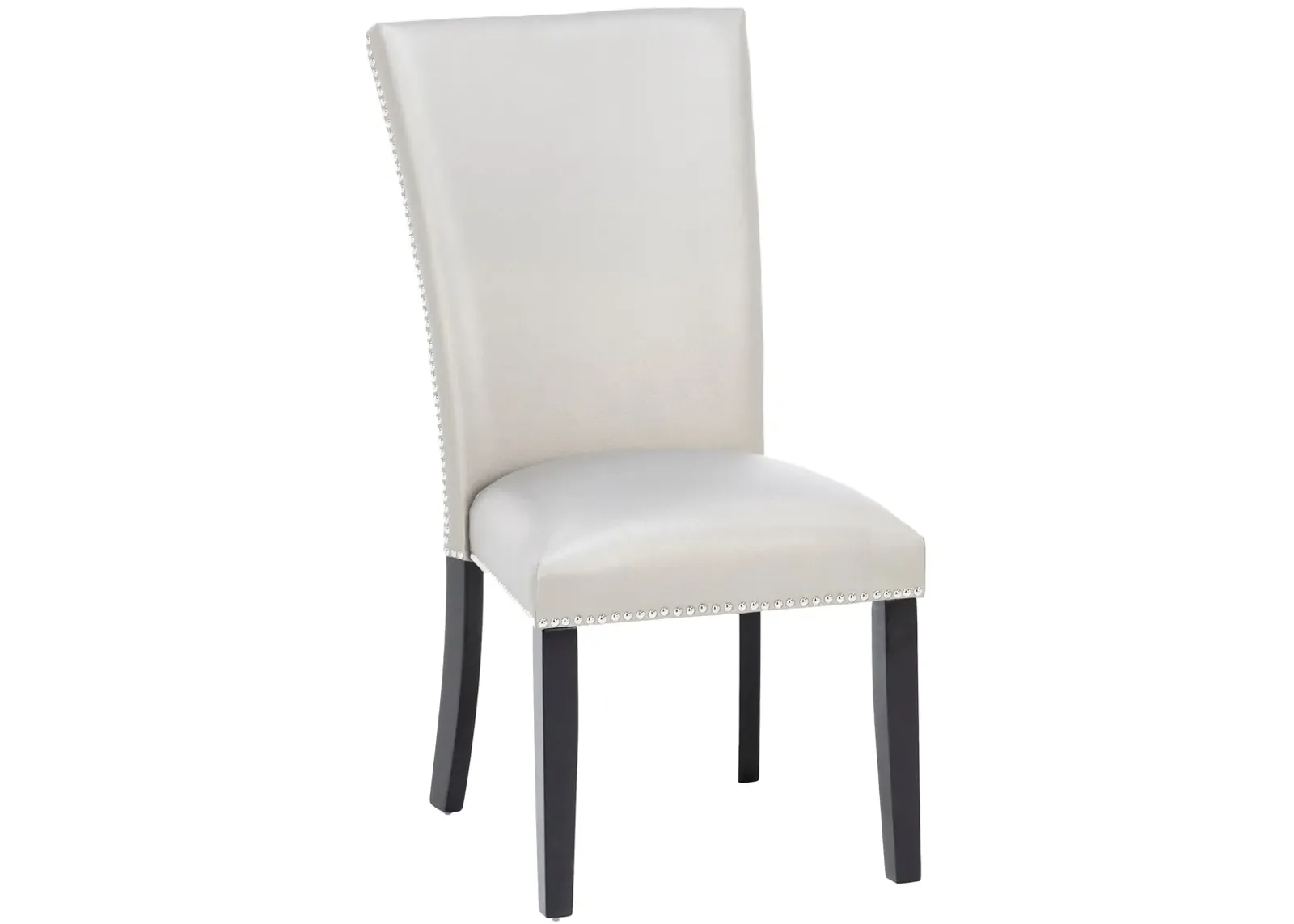 Beverly Upholstered Side Chair in Silver