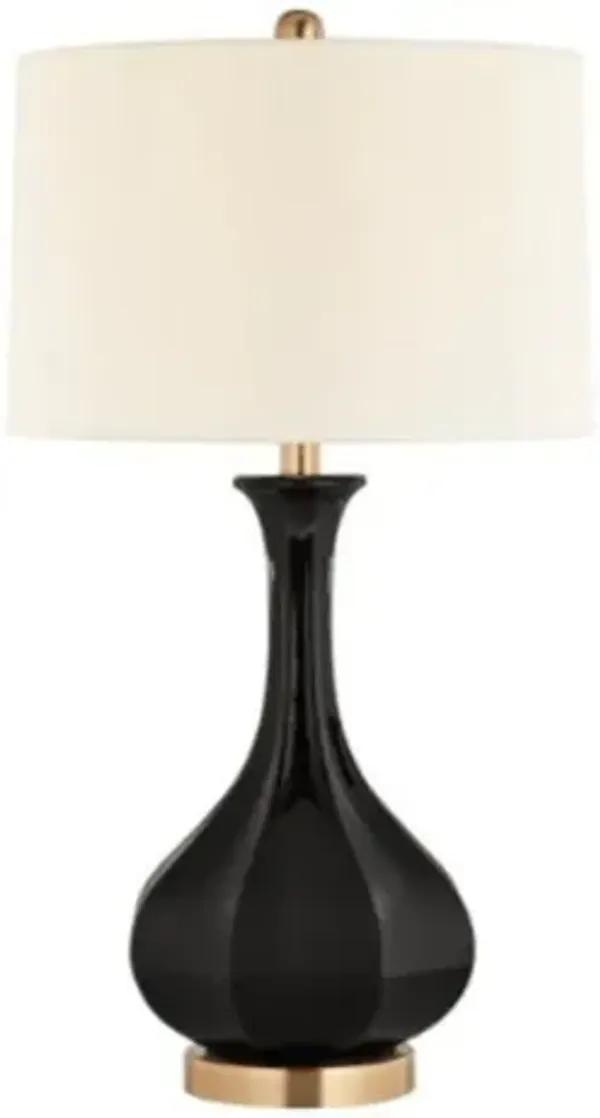 Black Ceramic Table Lamp 28"H