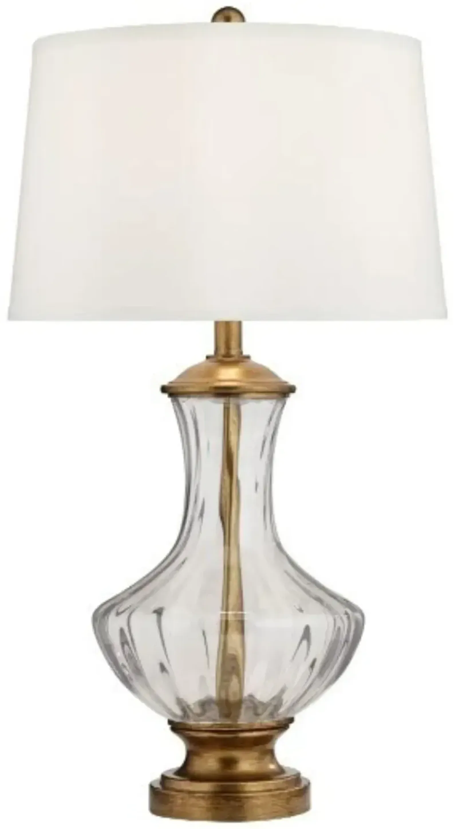 Fluted Glass Urn Table Lamp 28.5"H