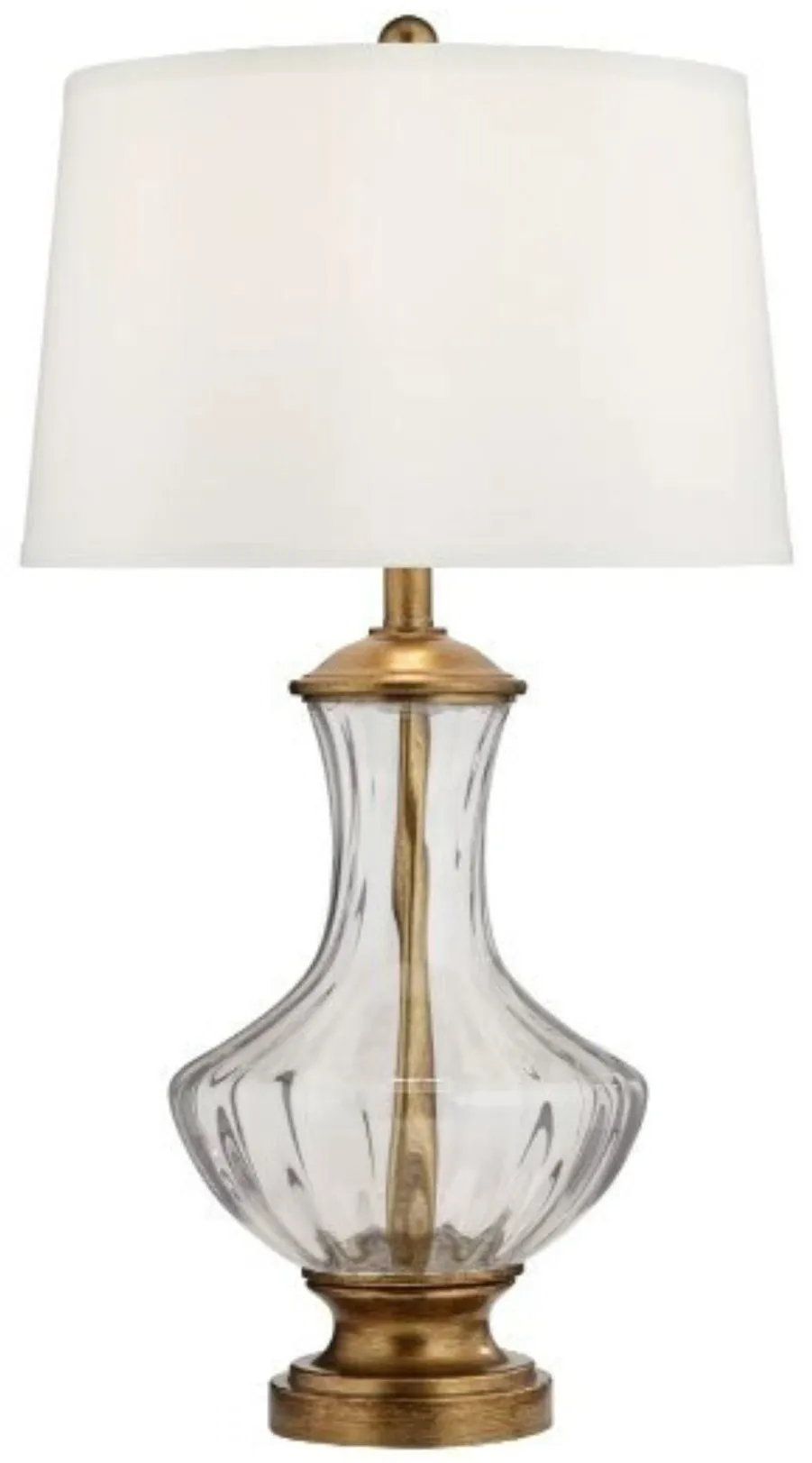 Fluted Glass Urn Table Lamp 28.5"H