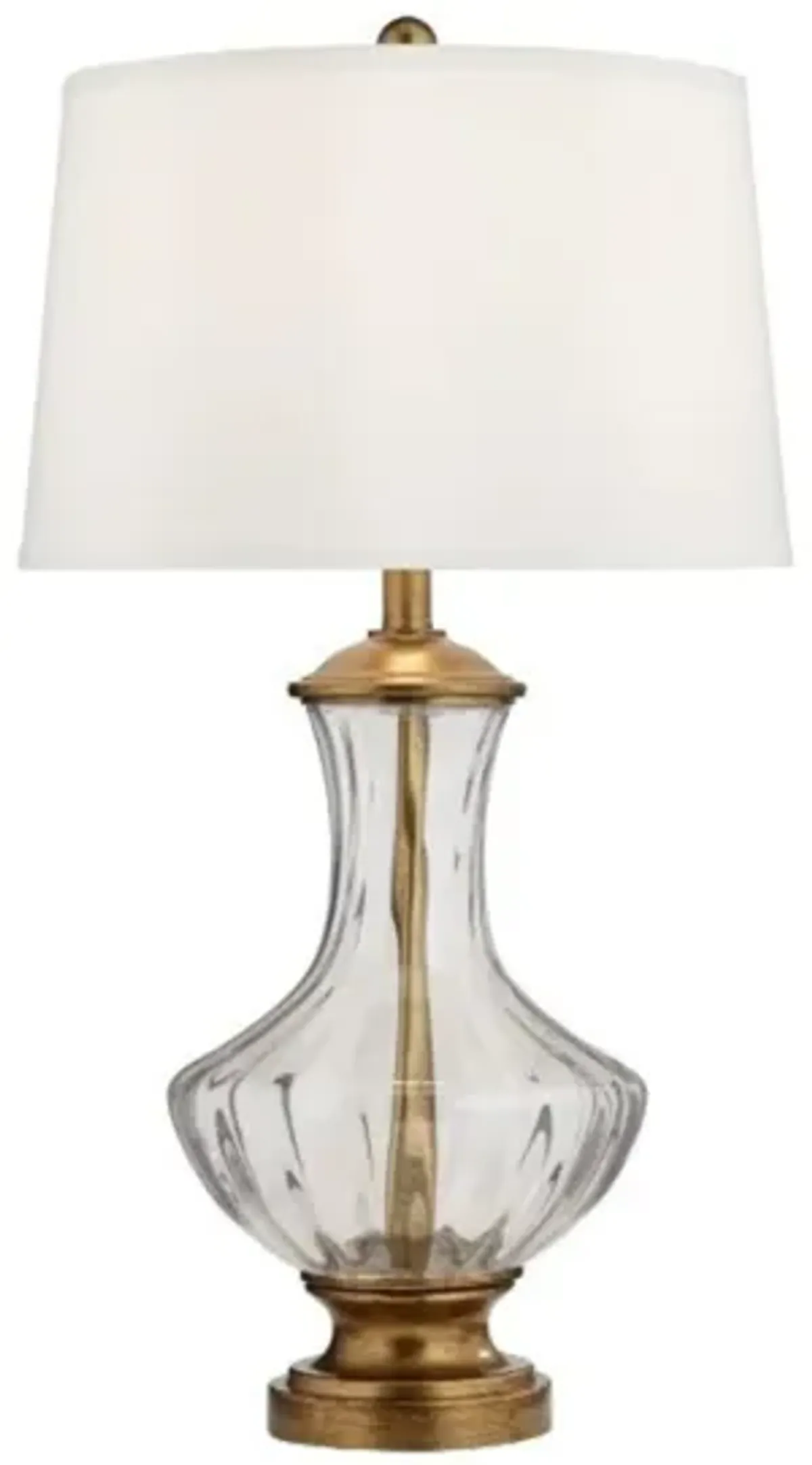 Fluted Glass Urn Table Lamp 28.5"H