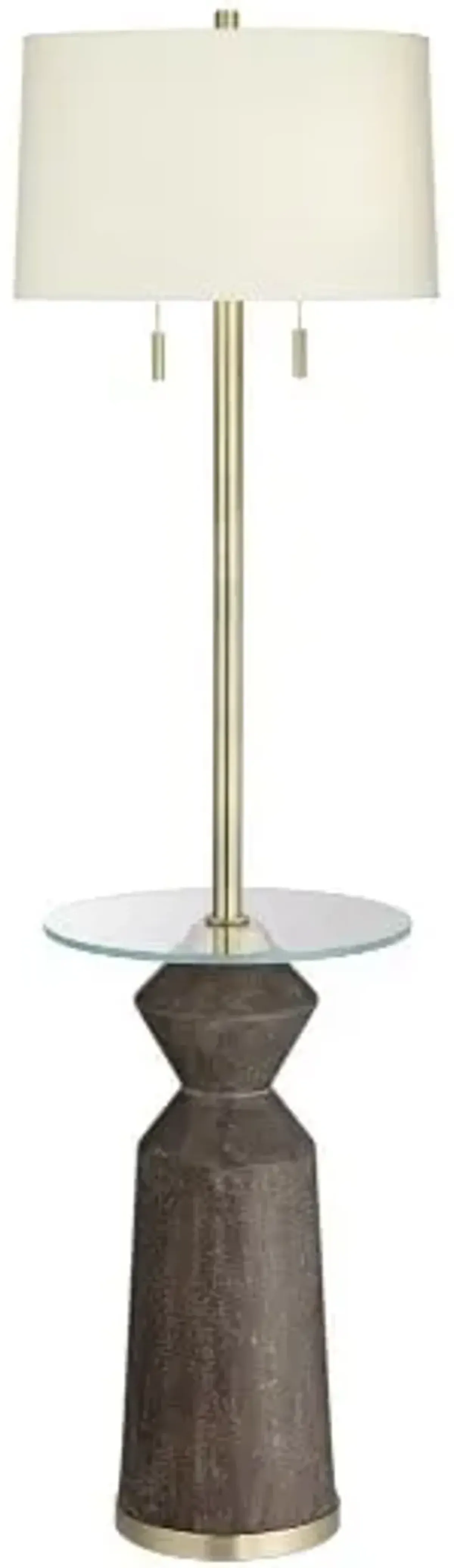 Brown Tray Floor Lamp 66"H