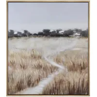 The Lost Path Handpainted Framed Canvas 39"W x 49"H