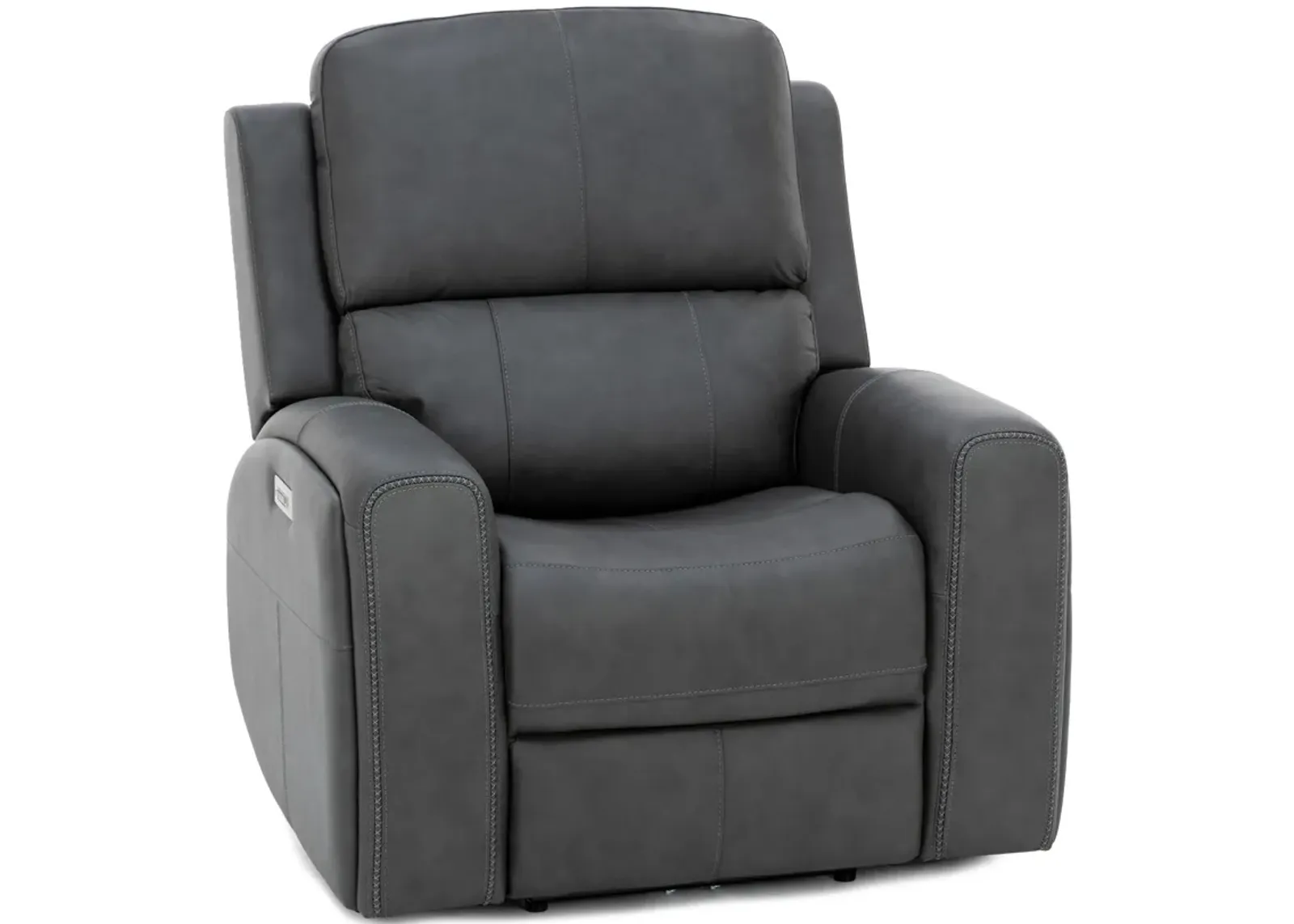 Landon Leather Zero Gravity Fully Loaded Recliner in Charcoal