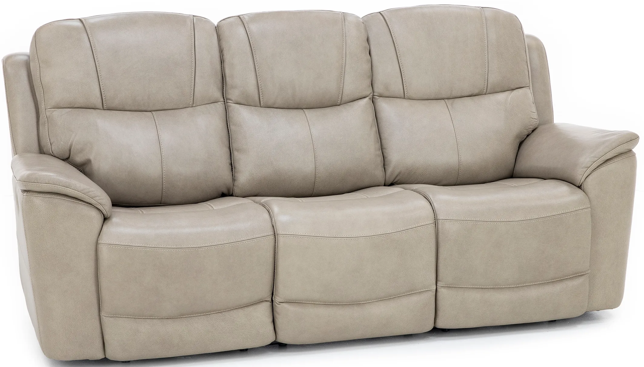 Wrenn Leather Fully Loaded Zero Gravity Reclining Sofa in Pebble