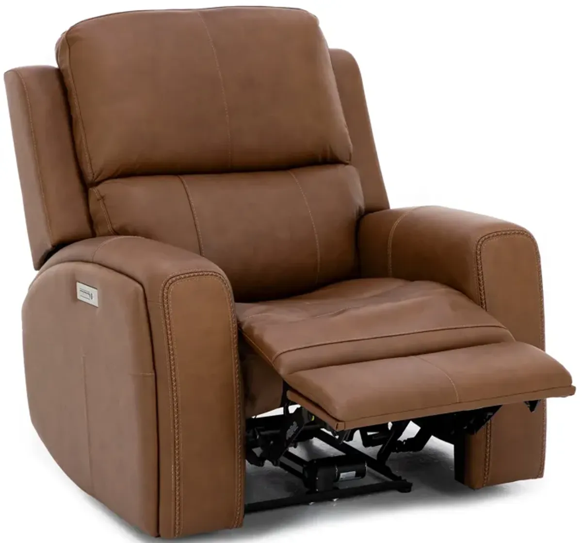 Landon Leather Zero Gravity Fully Loaded Recliner in Caramel