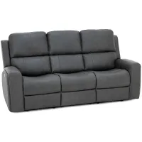 Landon Leather Zero Gravity Fully Loaded Reclining Sofa in Charcoal