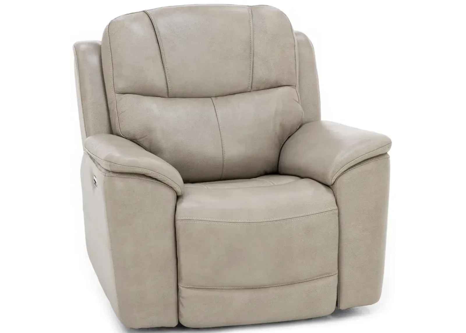 Wrenn Leather Fully Loaded Zero Gravity Recliner in Pebble