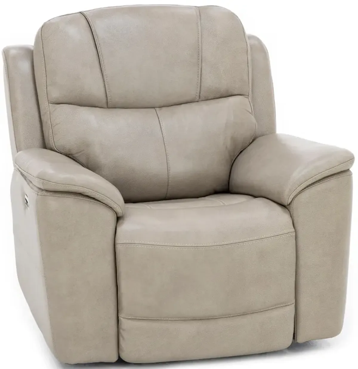 Wrenn Leather Fully Loaded Zero Gravity Recliner in Pebble