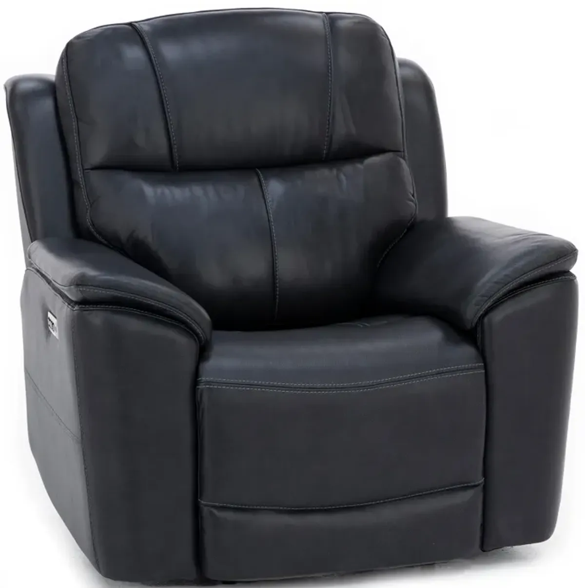 Wrenn Leather Fully Loaded Zero Gravity Recliner in Raven