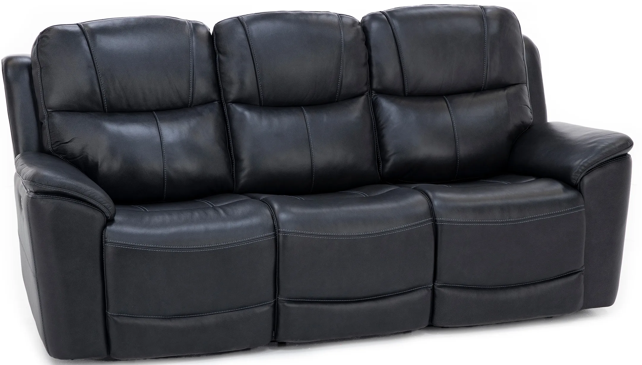 Wrenn Leather Fully Loaded Zero Gravity Reclining Sofa in Raven