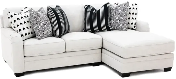 Evelyn 2-Pc. Chaise Sofa In Dove Grey In Right-Facing