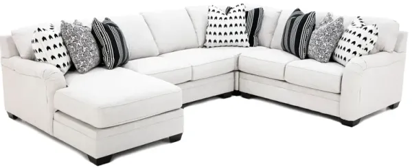 Evelyn 4-Pc. Sectional In Dove Grey In Left-Facing