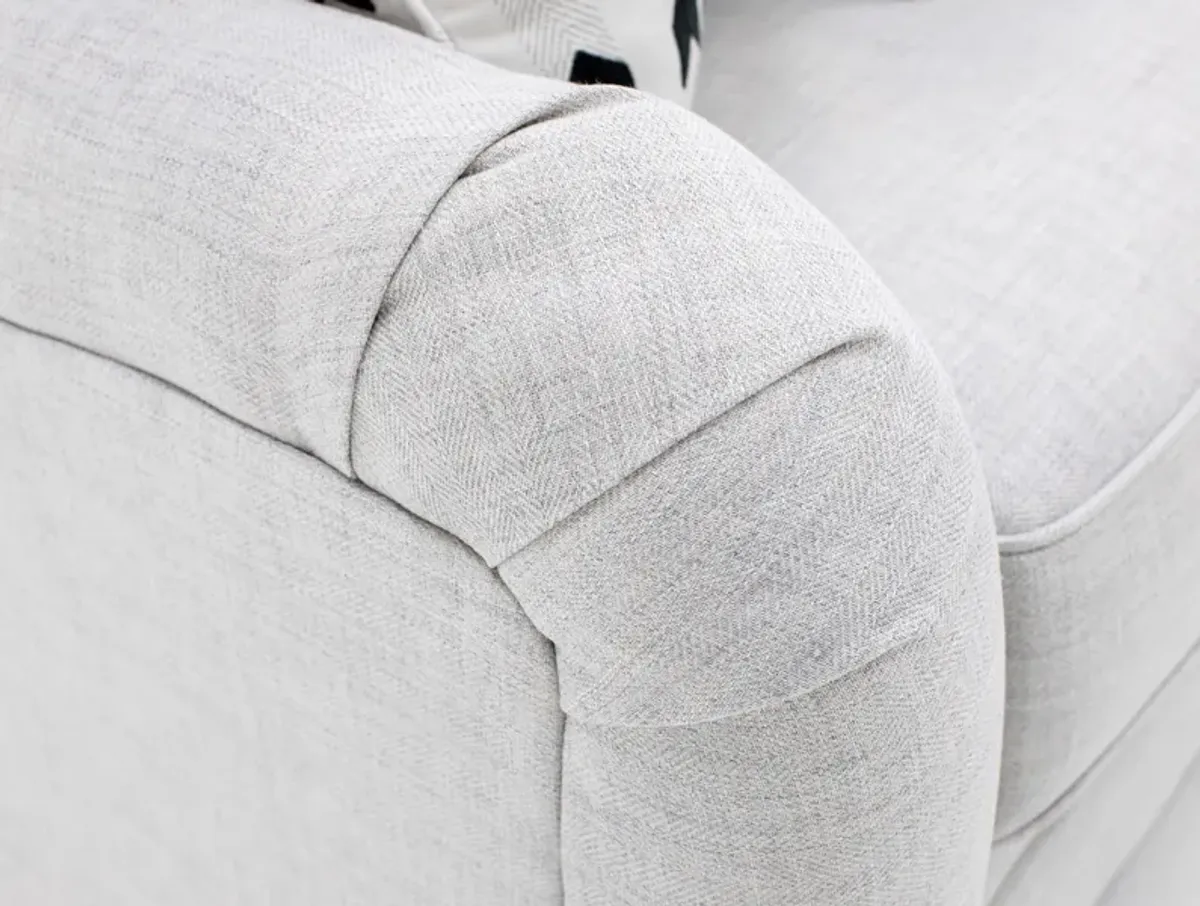 Evelyn 2-Pc. Chaise Sofa In Dove Grey In Left-Facing