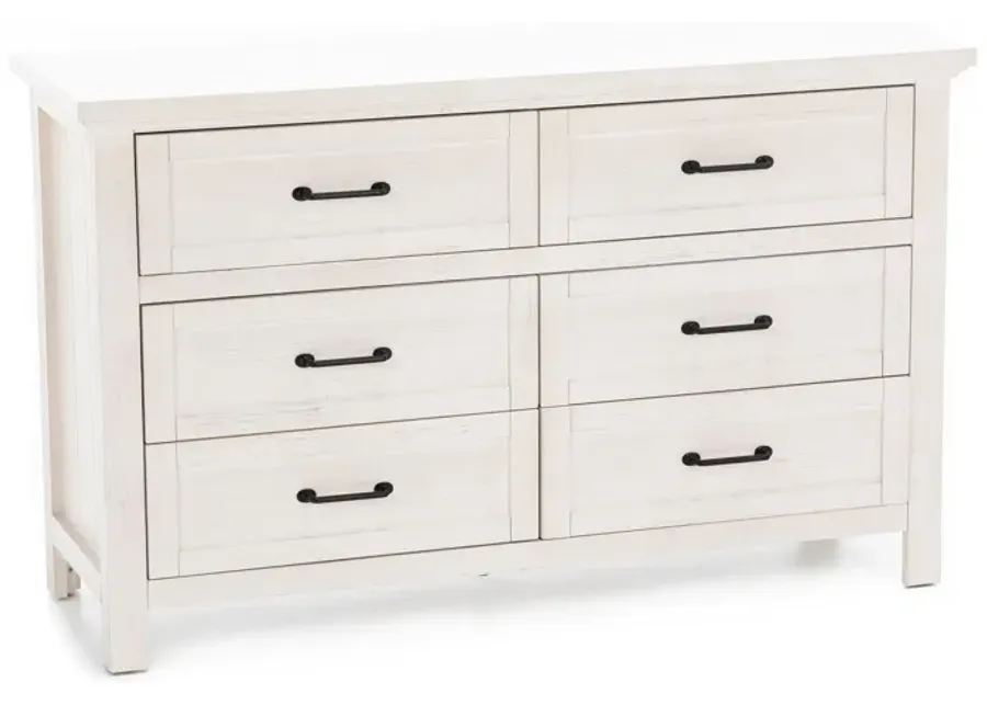 Titan White 6 Drw Dresser