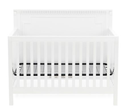 Leo White Panel Convertible Crib