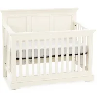 Nova White Convertible Flat Top Crib