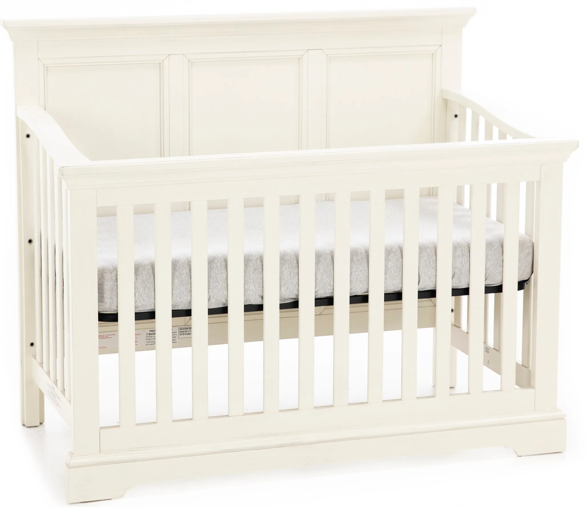 Nova White Convertible Flat Top Crib