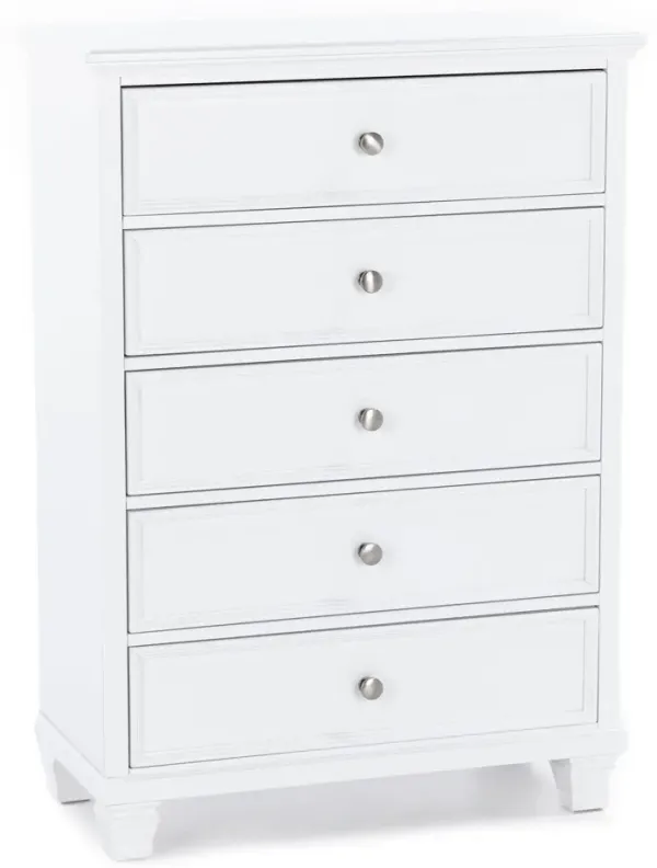 Austin 5 Drw Chest In White