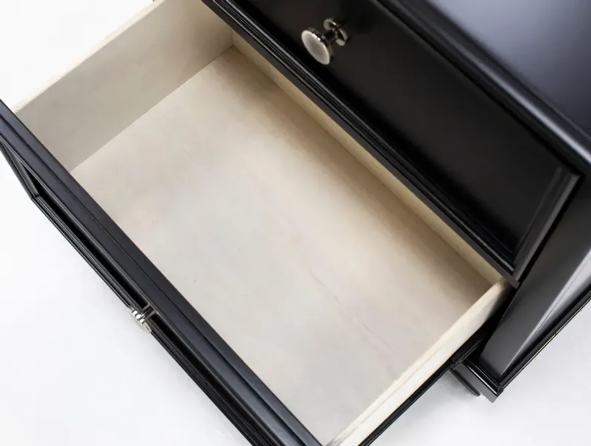 Austin 2 Drw Nightstand In Black