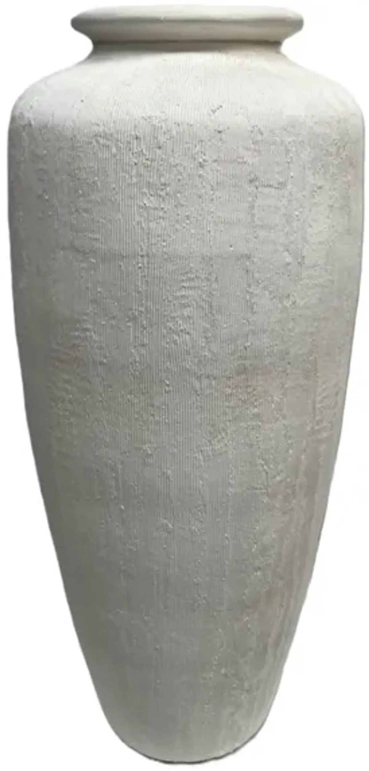 Medium White Ceramic Floor Vase 14"W X 33"H