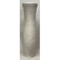 Large White Polished Ceramic Floor Vase 15"W X 46"H