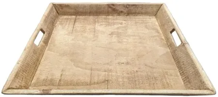 Natural Serving Tray with Handles 24"W x 24"D