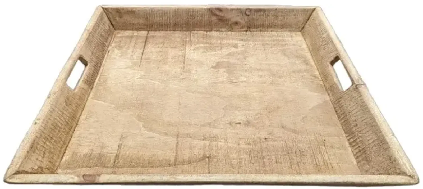 Natural Serving Tray with Handles 24"W x 24"D