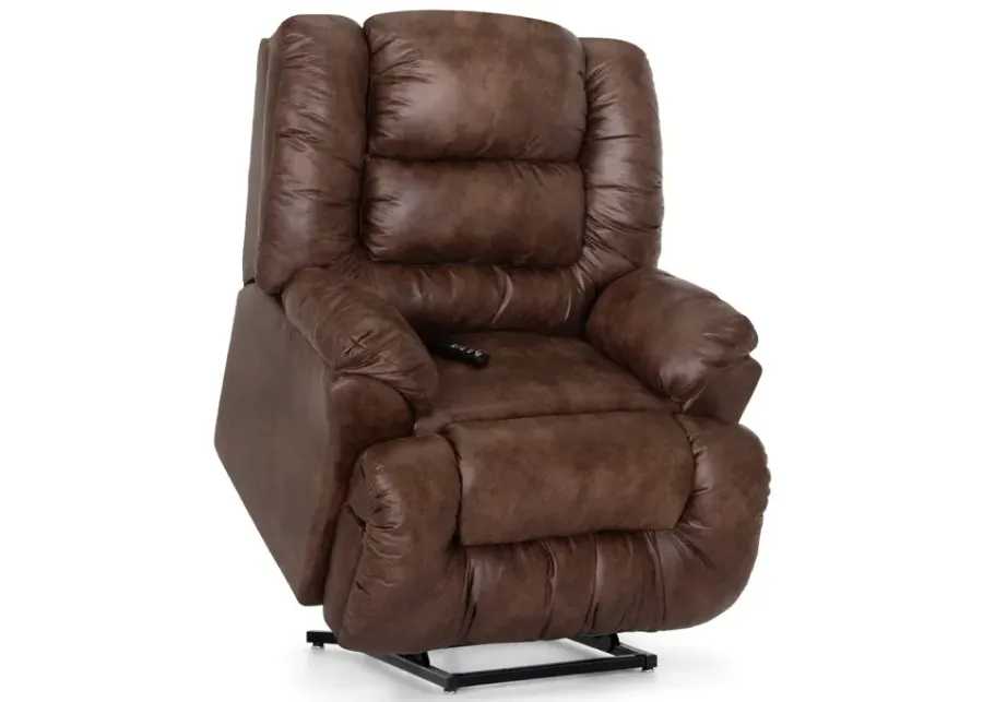 Lodi Power Headrest Lay-Flat Lift Chair in Tobacco