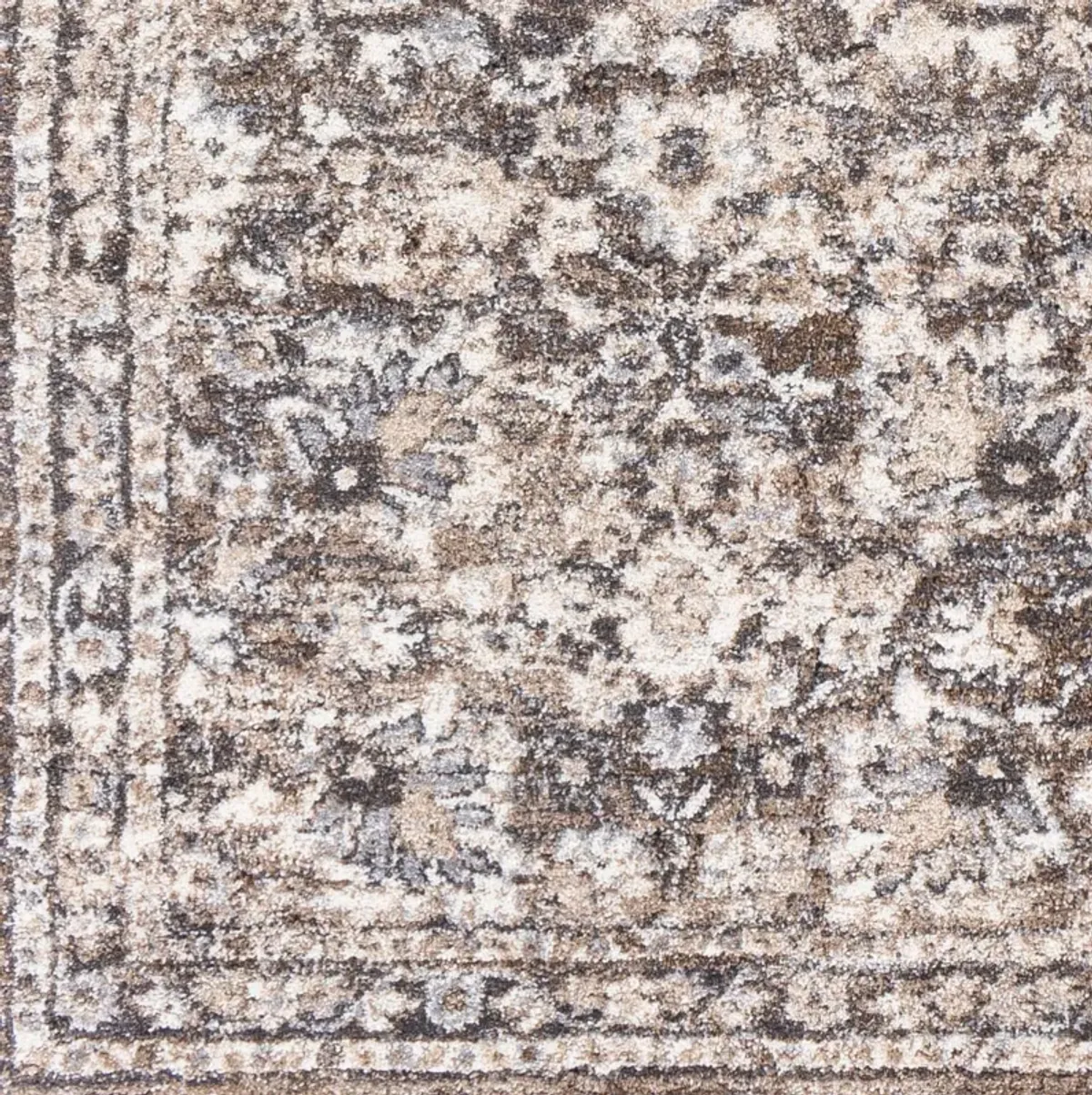 Tuscany Brown/Charcoal Area Rug 7'10"W x 10'3"L