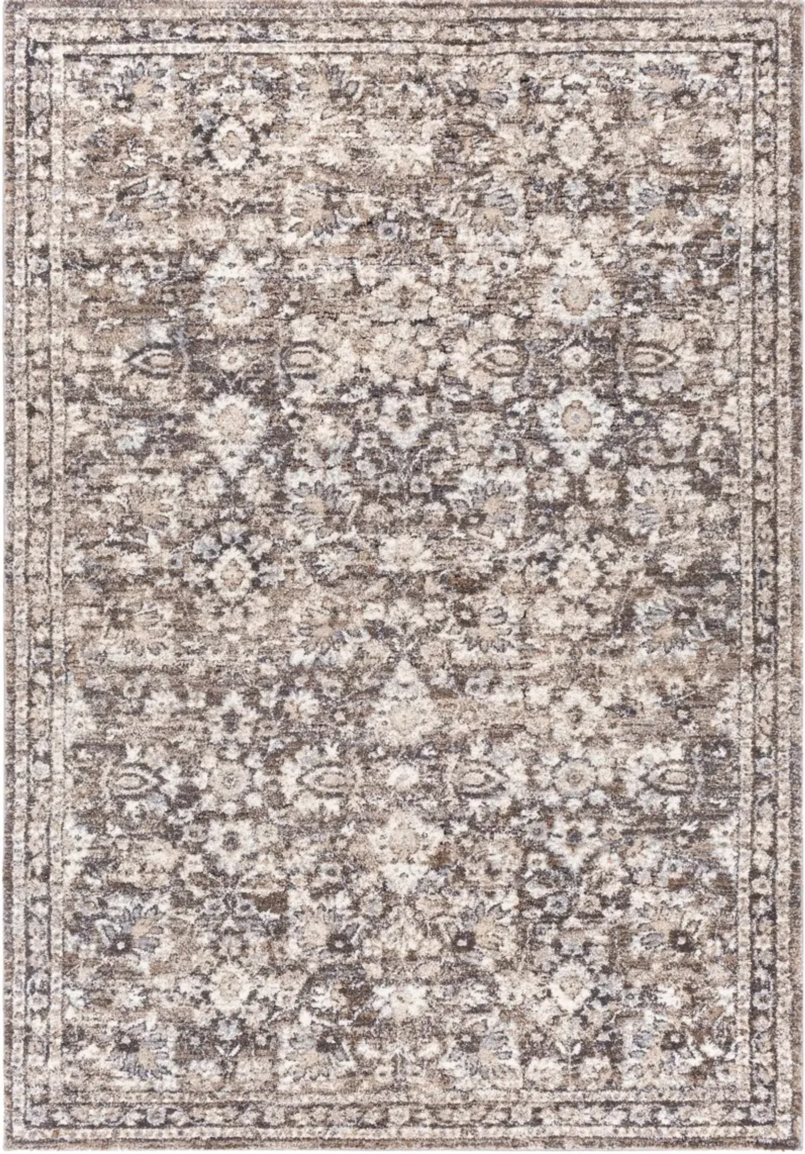 Tuscany Brown/Charcoal Area Rug 7'10"W x 10'3"L