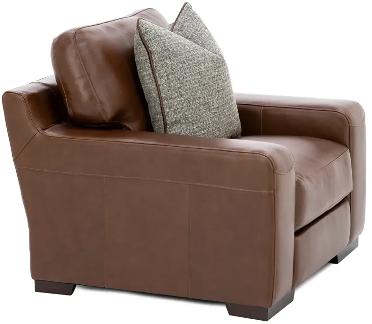 Everest Leather Chair With Wireless Charging in Chestnut