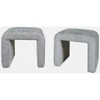 Shay Set of Two Bench in Grey