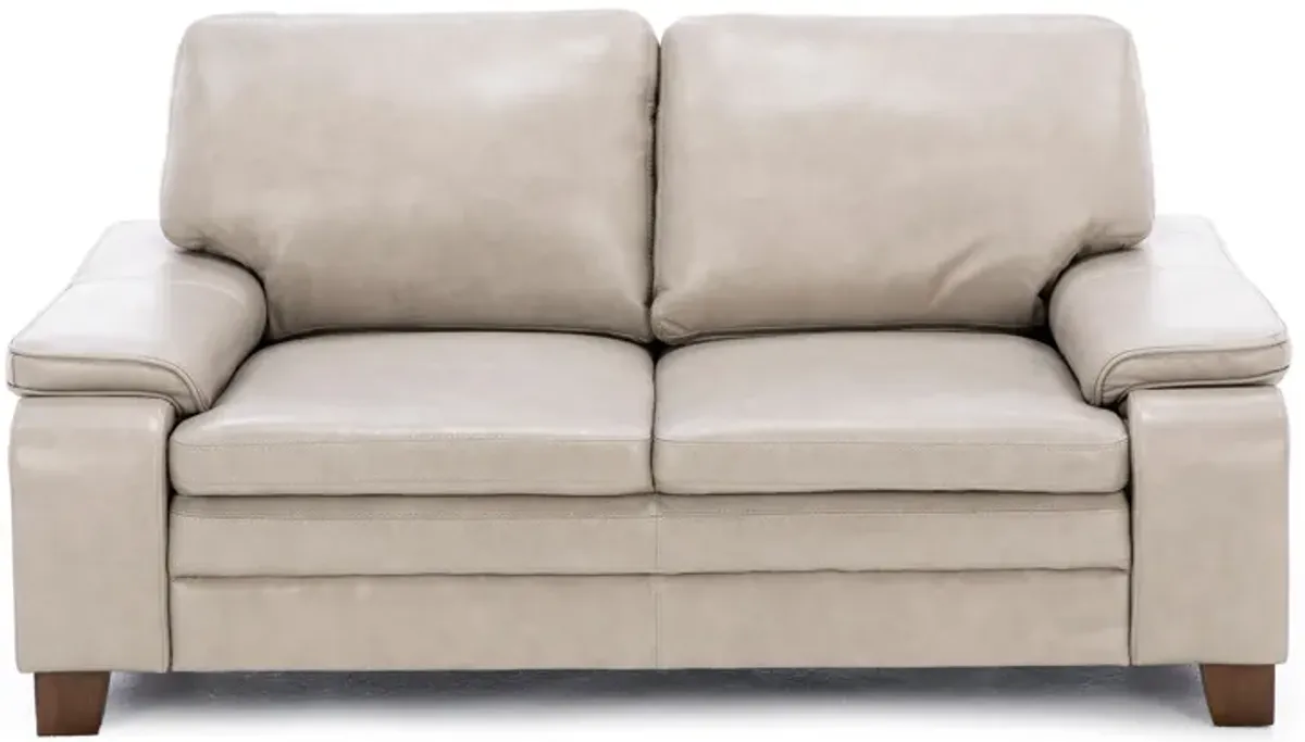 Stallion Leather Loveseat With Hidden Cupholders