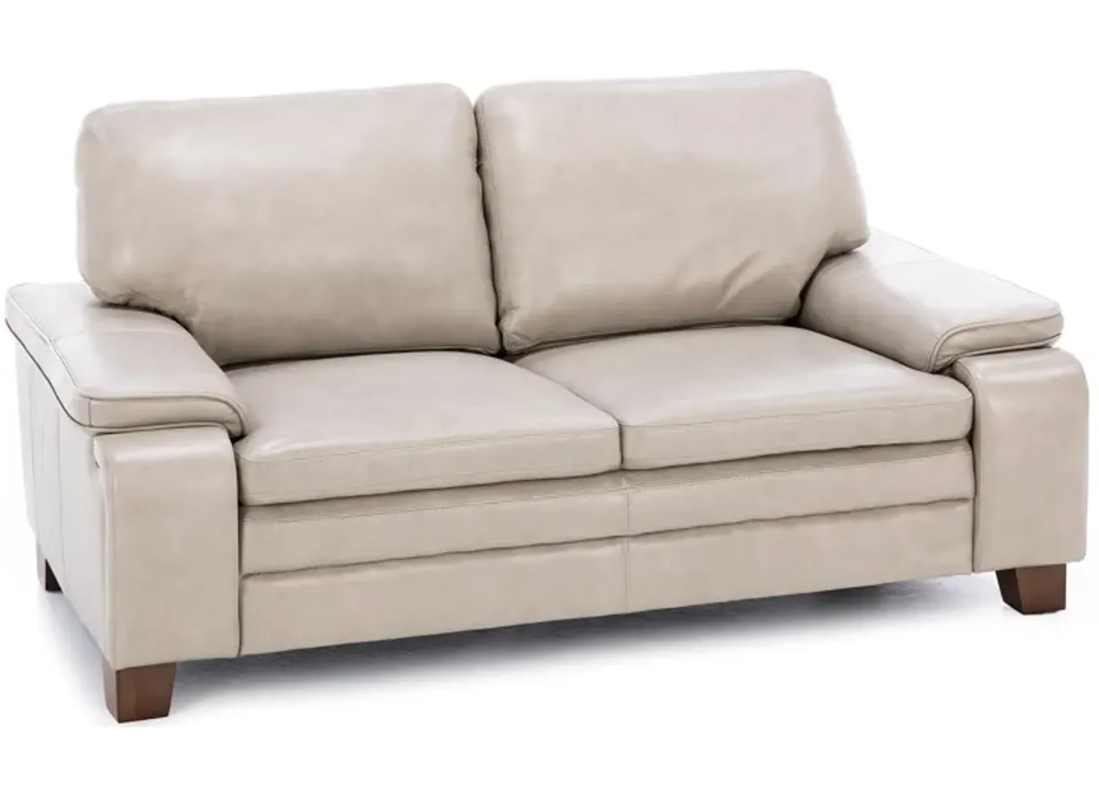 Stallion Leather Loveseat With Hidden Cupholders