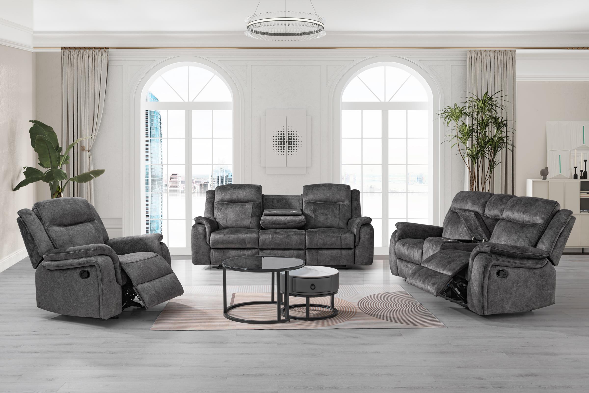 BLACK FRIDAY Central Park Reclining Sofa With Drop Down Table