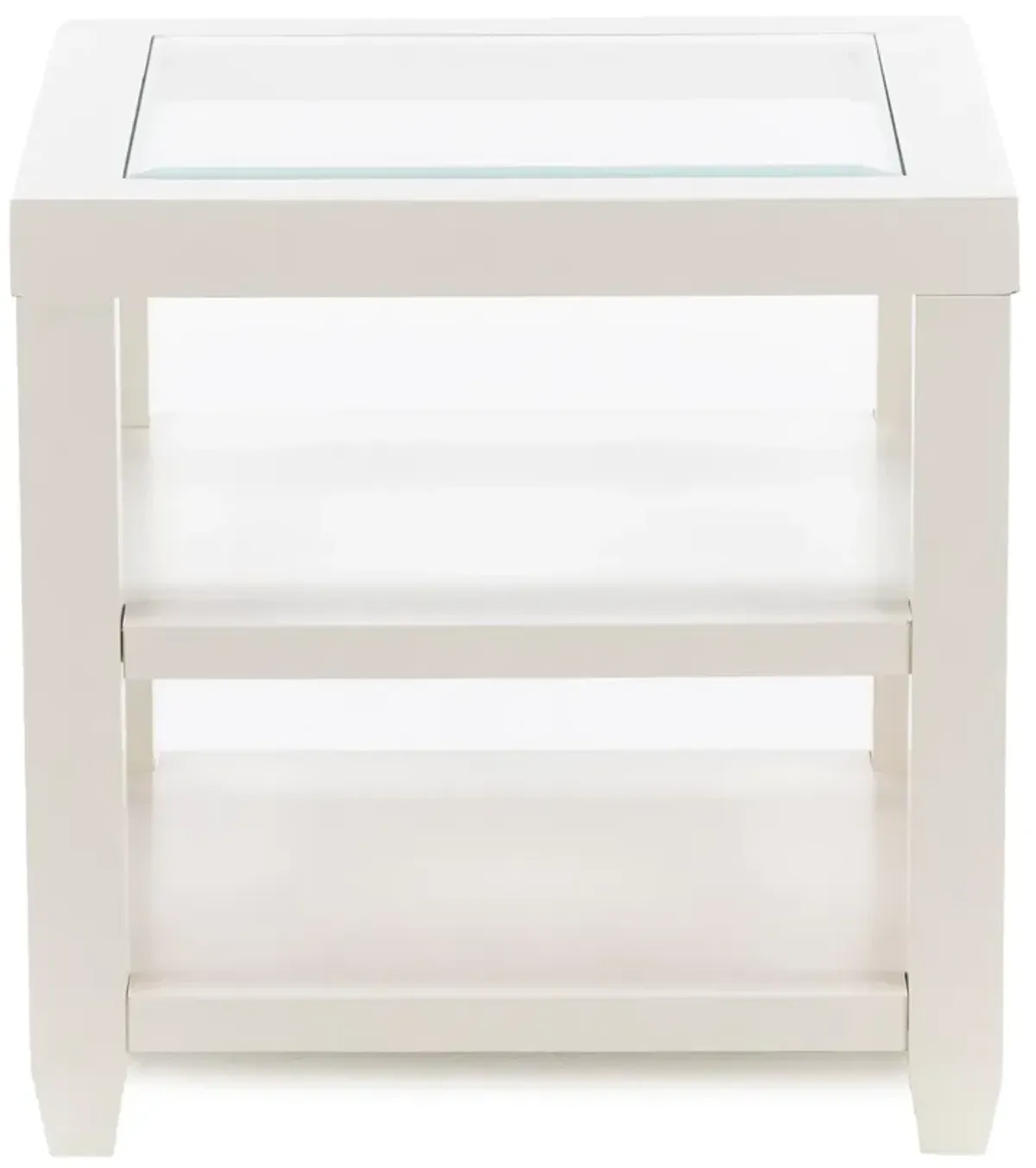 Essentials White End Table