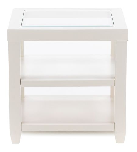 Essentials White End Table