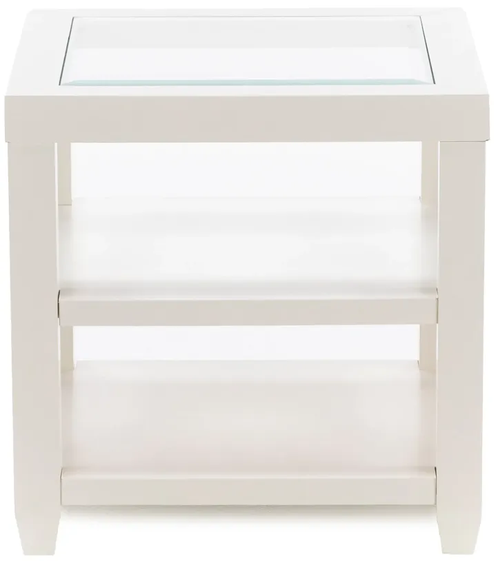 Essentials White End Table