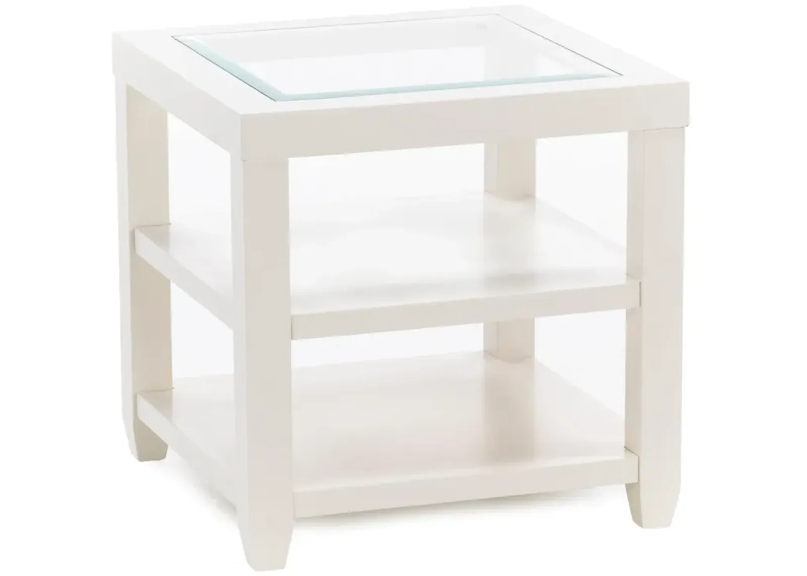 Essentials White End Table