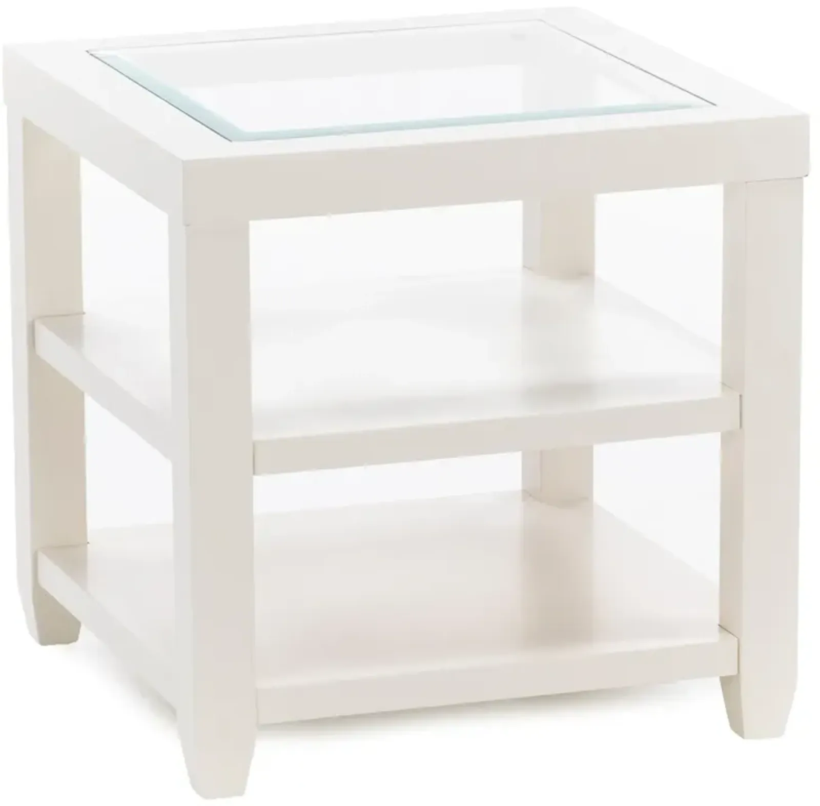 Essentials White End Table