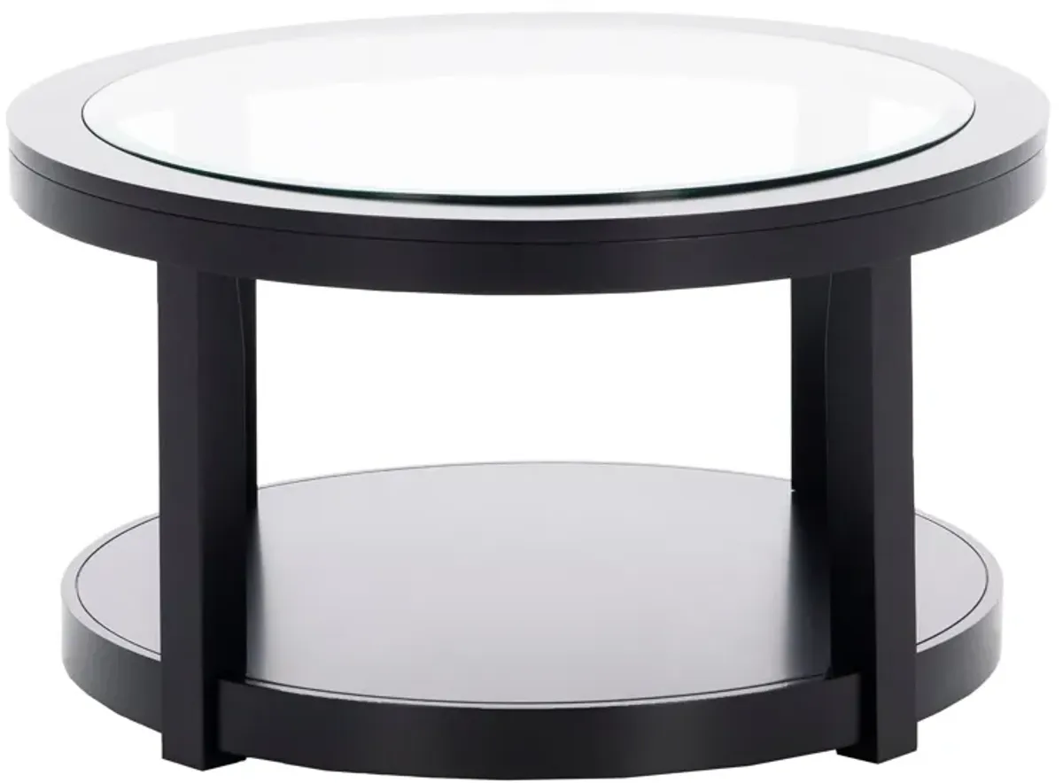 Essentials Black Round Cocktail Table