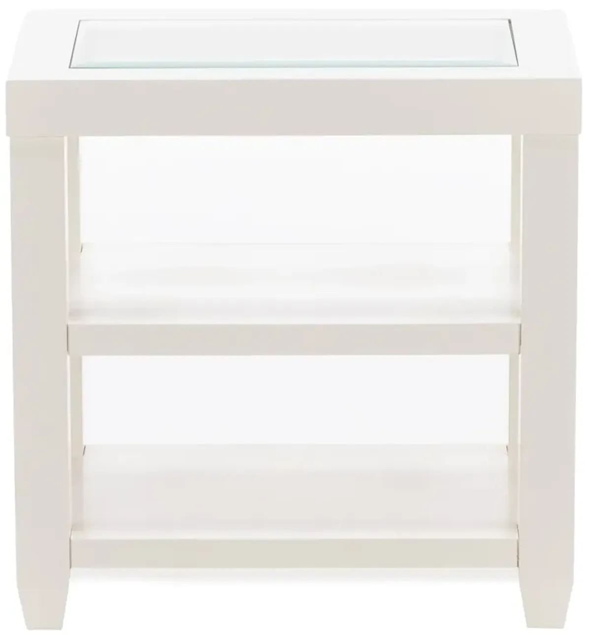 Essentials White Chairside Table